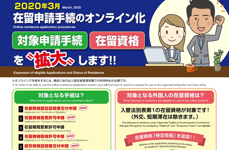 在留資格のオンライン申請がさらに拡大 4月23日から 研究 技人国 企業内転勤 技能 はカテゴリー3までokに キクチ行政書士事務所 Kikuchi Immigration Services
